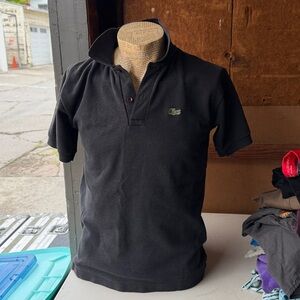 Classic Black 80s Lacoste polo Preppy Cool